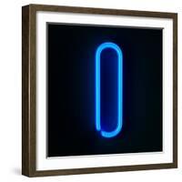 Neon Sign Letter I-badboo-Framed Art Print