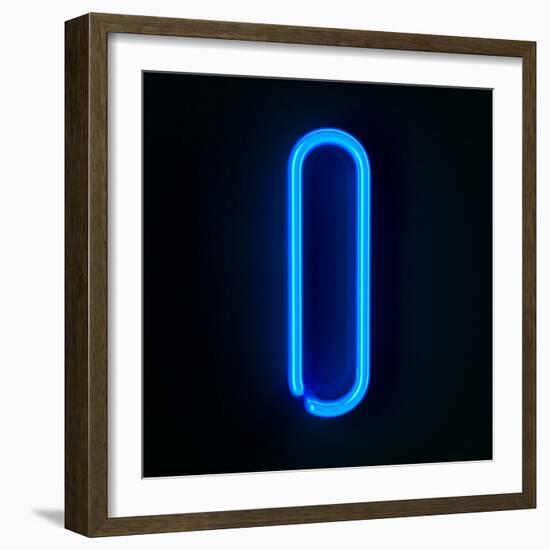 Neon Sign Letter I-badboo-Framed Art Print