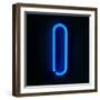 Neon Sign Letter I-badboo-Framed Art Print