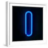 Neon Sign Letter I-badboo-Framed Art Print