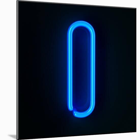 Neon Sign Letter I-badboo-Mounted Art Print