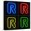 Neon Sign Letter R-badboo-Stretched Canvas