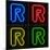 Neon Sign Letter R-badboo-Mounted Art Print