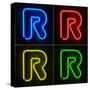 Neon Sign Letter R-badboo-Stretched Canvas