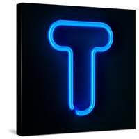 Neon Sign Letter T-badboo-Stretched Canvas