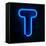 Neon Sign Letter T-badboo-Framed Stretched Canvas