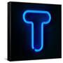 Neon Sign Letter T-badboo-Framed Stretched Canvas