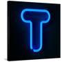 Neon Sign Letter T-badboo-Stretched Canvas