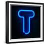 Neon Sign Letter T-badboo-Framed Premium Giclee Print