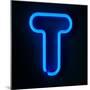 Neon Sign Letter T-badboo-Mounted Premium Giclee Print