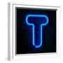 Neon Sign Letter T-badboo-Framed Art Print