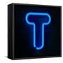 Neon Sign Letter T-badboo-Framed Stretched Canvas