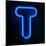 Neon Sign Letter T-badboo-Mounted Art Print