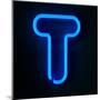 Neon Sign Letter T-badboo-Mounted Art Print