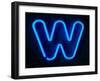 Neon Sign Letter W-badboo-Framed Art Print