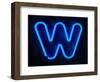 Neon Sign Letter W-badboo-Framed Art Print