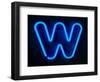 Neon Sign Letter W-badboo-Framed Art Print