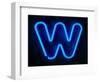 Neon Sign Letter W-badboo-Framed Art Print