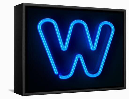 Neon Sign Letter W-badboo-Framed Stretched Canvas