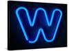 Neon Sign Letter W-badboo-Stretched Canvas