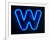 Neon Sign Letter W-badboo-Framed Art Print