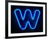 Neon Sign Letter W-badboo-Framed Art Print