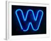 Neon Sign Letter W-badboo-Framed Art Print