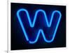 Neon Sign Letter W-badboo-Framed Art Print