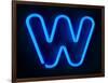 Neon Sign Letter W-badboo-Framed Art Print