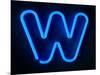 Neon Sign Letter W-badboo-Mounted Art Print