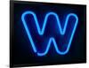 Neon Sign Letter W-badboo-Framed Art Print