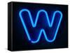 Neon Sign Letter W-badboo-Framed Stretched Canvas