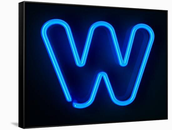 Neon Sign Letter W-badboo-Framed Stretched Canvas