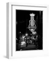 Neon sign lit up at night, B. B. King's Blues Club, Memphis, Shelby County, Tennessee, USA-null-Framed Photographic Print