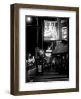 Neon sign lit up at night in a city, Rum Boogie Cafe, Beale Street, Memphis, Shelby County, Tenn...-null-Framed Photographic Print