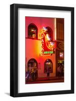 Neon Sign on Broadway Street, Nashville, Tennessee, United States of America, North America-Richard Cummins-Framed Photographic Print
