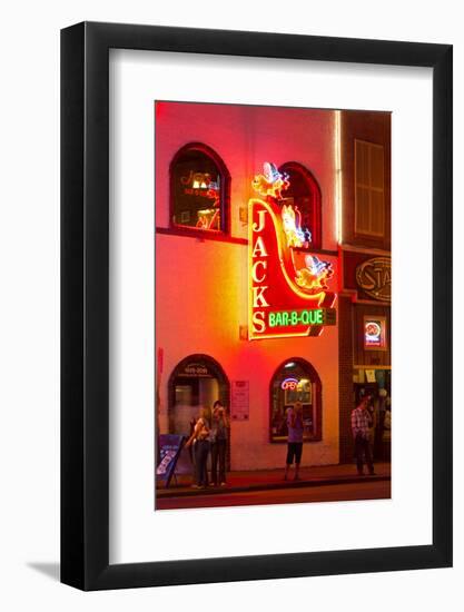 Neon Sign on Broadway Street, Nashville, Tennessee, United States of America, North America-Richard Cummins-Framed Photographic Print