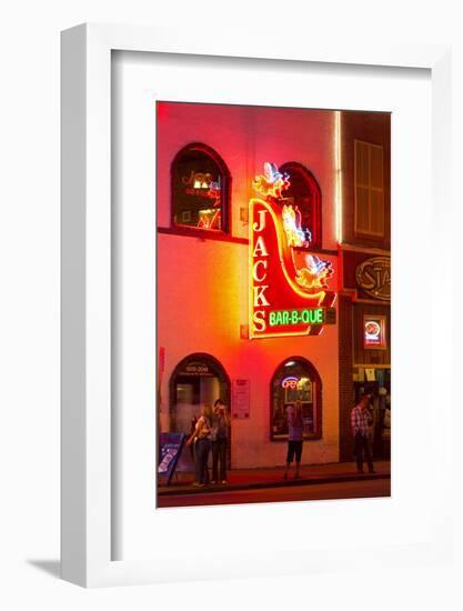 Neon Sign on Broadway Street, Nashville, Tennessee, United States of America, North America-Richard Cummins-Framed Photographic Print