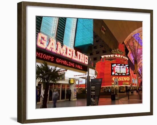 Neon Sign on Fremont Street, Las Vegas, Nevada, United States of America, North America-Richard Cummins-Framed Photographic Print