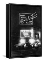Neon Sign on Theater-null-Framed Stretched Canvas