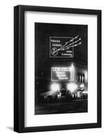 Neon Sign on Theater-null-Framed Photographic Print
