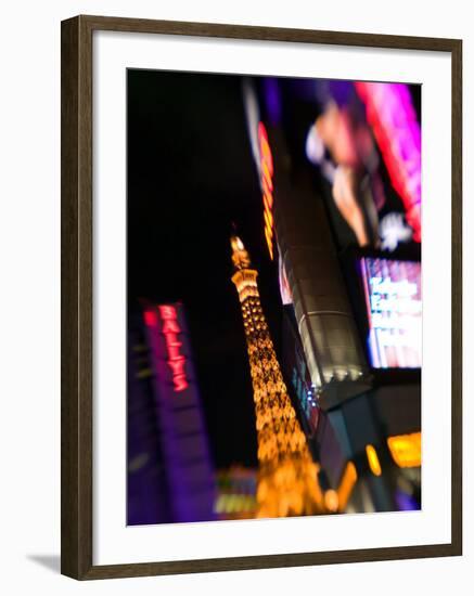 Neon Sign, The Paris Casino, Las Vegas, Nevada, USA-Walter Bibikow-Framed Photographic Print