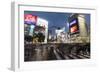 Neon Signs and Pedestrian Crossing (The Scramble) at Night, Shibuya Station, Shibuya, Tokyo, Japan-Stuart Black-Framed Photographic Print