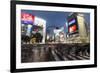 Neon Signs and Pedestrian Crossing (The Scramble) at Night, Shibuya Station, Shibuya, Tokyo, Japan-Stuart Black-Framed Photographic Print