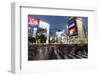 Neon Signs and Pedestrian Crossing (The Scramble) at Night, Shibuya Station, Shibuya, Tokyo, Japan-Stuart Black-Framed Photographic Print