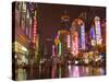 Neon Signs and Shoppers, Nanjing Road, Shanghai, China, Asia-Neale Clark-Stretched Canvas