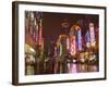 Neon Signs and Shoppers, Nanjing Road, Shanghai, China, Asia-Neale Clark-Framed Photographic Print