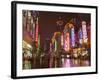 Neon Signs and Shoppers, Nanjing Road, Shanghai, China, Asia-Neale Clark-Framed Photographic Print