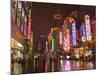 Neon Signs and Shoppers, Nanjing Road, Shanghai, China, Asia-Neale Clark-Mounted Photographic Print
