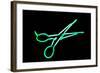 Neon Signs And Symbols Isolated On Black-mikeledray-Framed Art Print